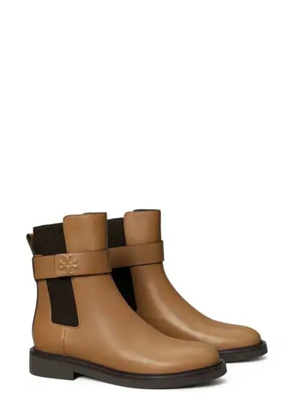 Tory Burch Cognac Leather Ankle Booties with Strap Size 10